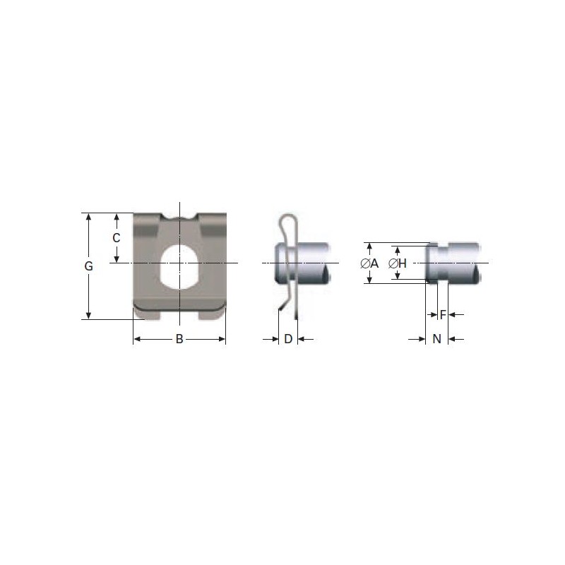 CLIP FIJACION TIPO SLM M19LE9373