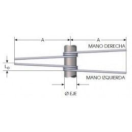 Muelle torsion s/DIN 2089 M06LE8310