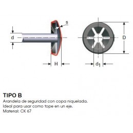 Arandela de bloqueo tipo "B" M17LE4838