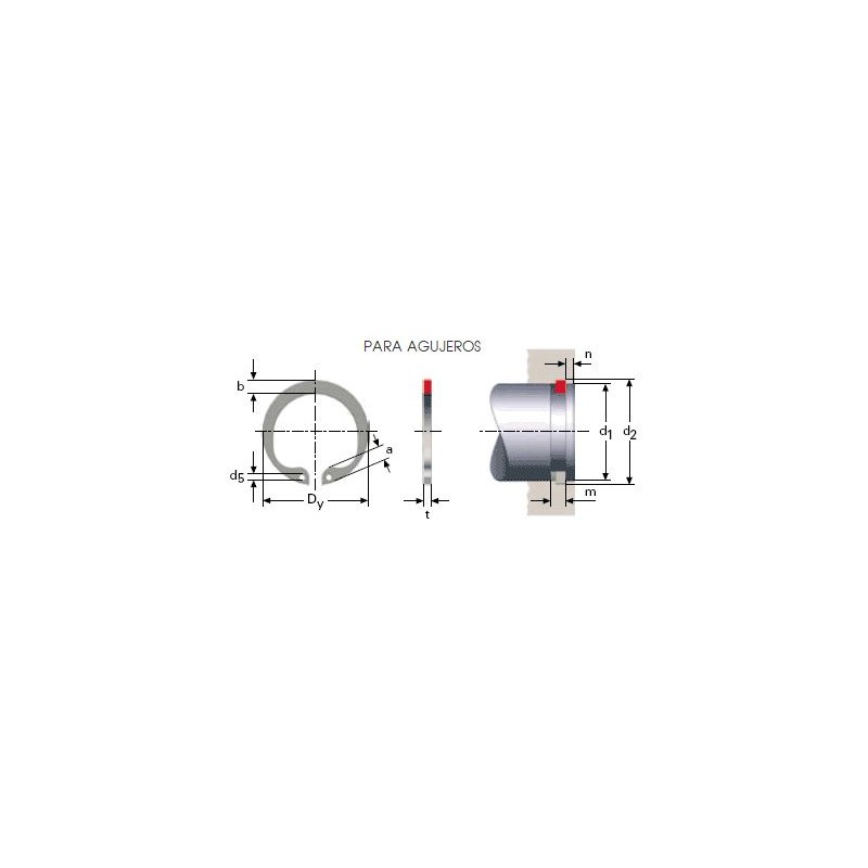 ANILLO DE RETENCION DIN 472 PARA AGUJEROS M27LE7861