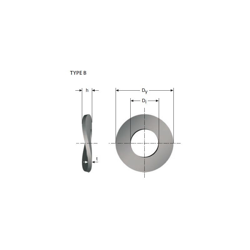 ARANDELA CURVA DIN 137 TIPO B M30LE875