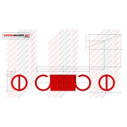 Muelle tracción M02MCPF4919 DIN2089/1.0*10.0/31.9