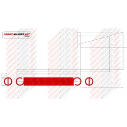 Tension spring M02MCPF4918 DIN2089/0.7*6.8/52.8