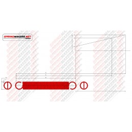 Tension spring M02MCPF4917 DIN2089/0.63*6.37/47.9