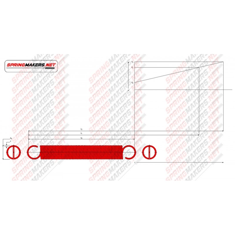 Tension spring M02MCPF4917 DIN2089/0.63*6.37/47.9