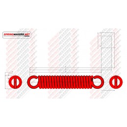 Tension spring M02MCPF4916 DIN2089/2.5*12.5/67.5