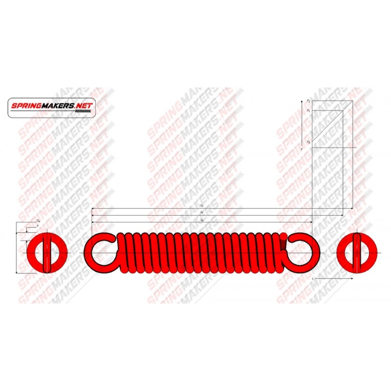 Muelle tracción M02MCPF4916 DIN2089/2.5*12.5/67.5 Muelle tracción M02MCPF4916 DIN2089/2.5*12.5/67.5