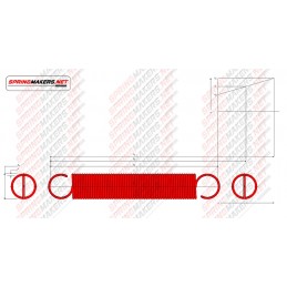 Tension spring M02MCPF4915 DIN2089/0.8*10.0/66.0