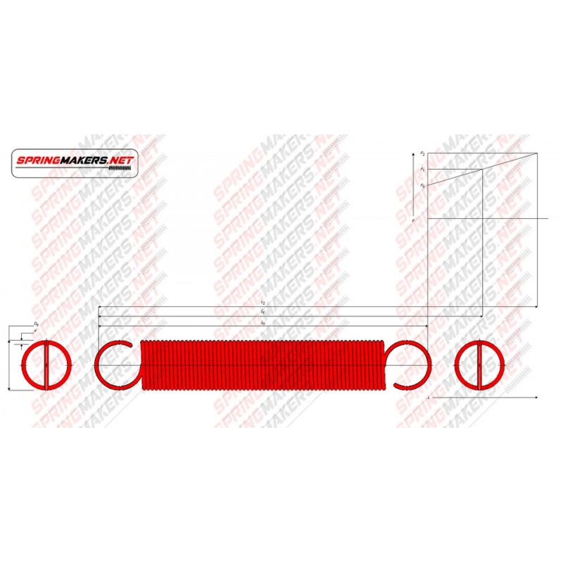 Muelle tracción M02MCPF4915 DIN2089/0.8*10.0/66.0