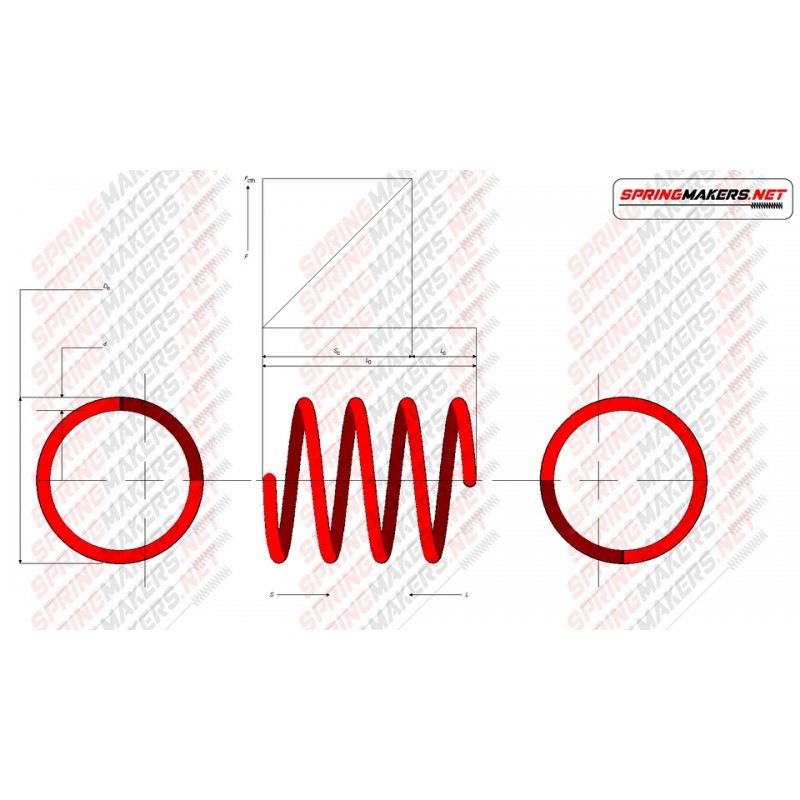 Compression spring opened ends M01MCPF5025