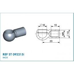 Terminal de rótula de Ø10...