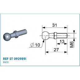 Terminal de bola de Ø10...