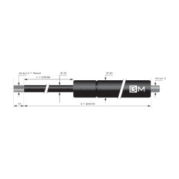 Muelles de gas con extremos roscados 20-40 (L316 - C100 - 300N)